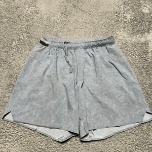 Lululemon Shorts Mens Medium Surge Lined Short 6" Blue Dye M7AGES Stretch Run